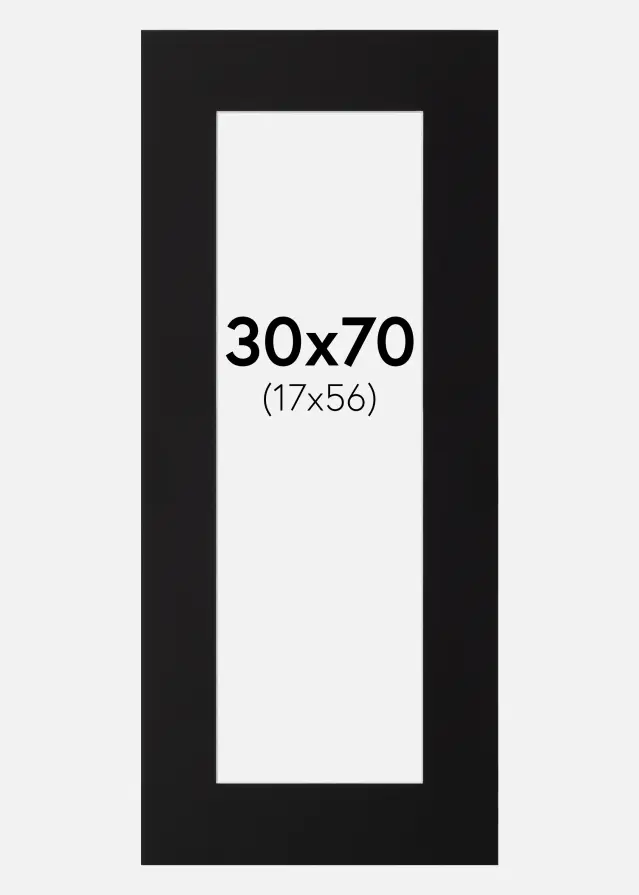 Passepartout Canson Sort (Hvid kerne) 30x70 cm (17x56)
