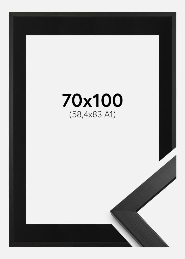 Ramme Stilren Sort 70x100 cm - Passepartout Sort 59,4x84 cm
