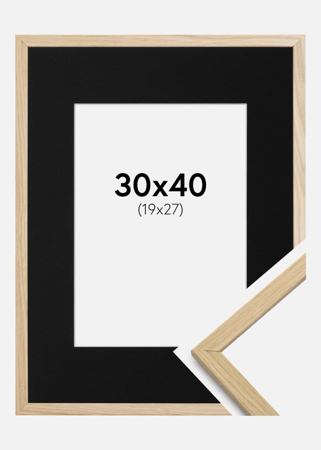Ramme Edsbyn Eg 30x40 cm - Passepartout Sort 20x28 cm