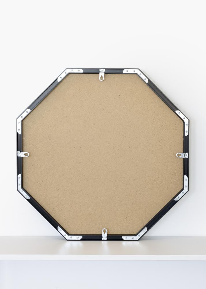 KAILA Spejl Octagon Sort 50 cm Ø