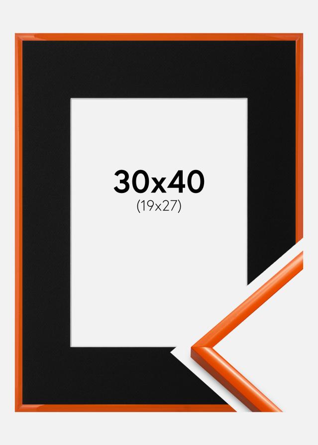 Ramme New Lifestyle Orange 30x40 cm - Passepartout Sort 20x28 cm