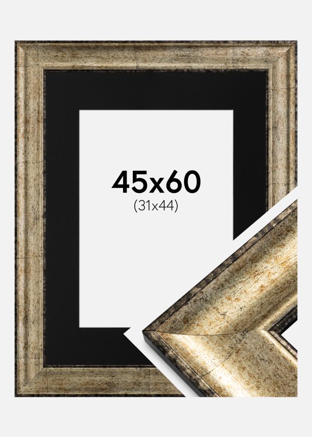 Ramme Saltsjöbaden Antikguld 45x60 cm - Passepartout Sort 32x45 cm