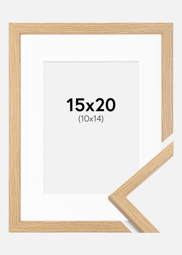 Ramme Galant Eg 15x20 cm - Passepartout Hvid 11x15 cm