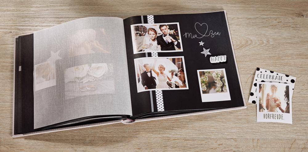 Just for Love Bryllupsalbum - 28x30,5 cm (50 Sorte sider / 25 blade)