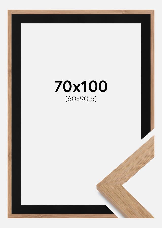 Ramme Hoei Bambus 70x100 cm - Passepartout Sort 61x91,5 cm