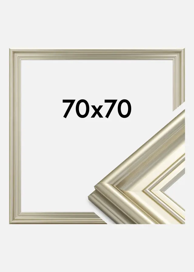 Ramme Mora Premium Sølv 70x70 cm