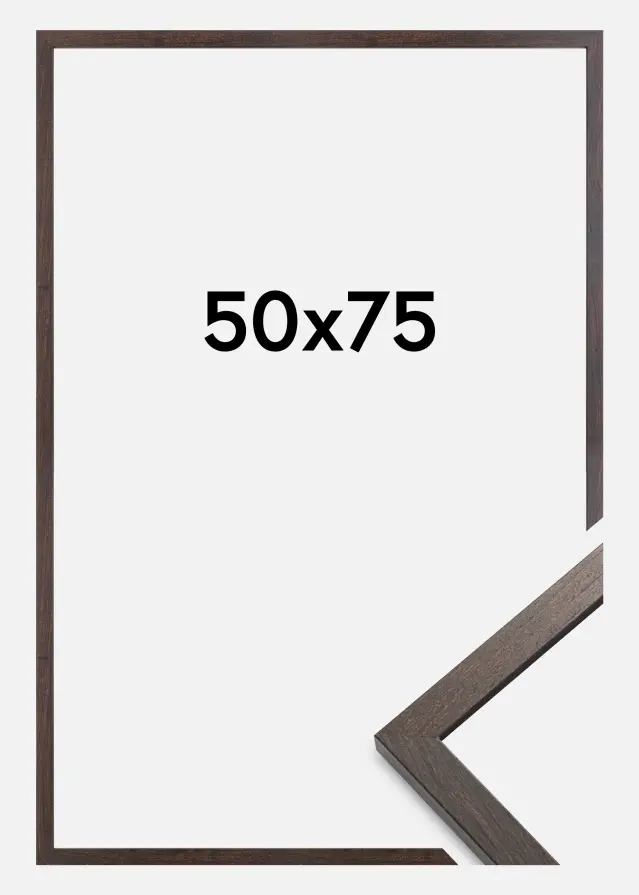 Ramme Trendy Akrylglas Valnød 50x75 cm