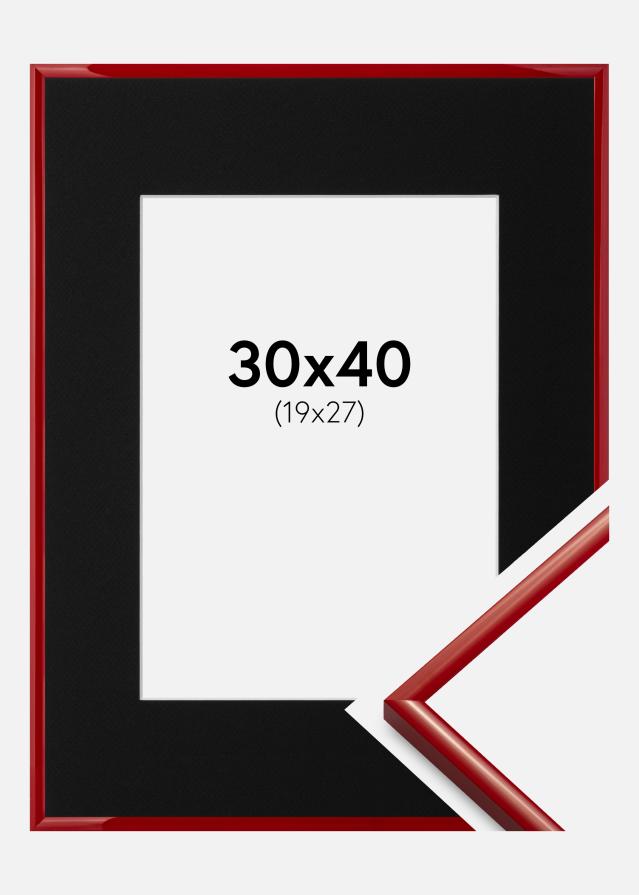 Ramme New Lifestyle Medium Red 30x40 cm - Passepartout Sort 20x28 cm