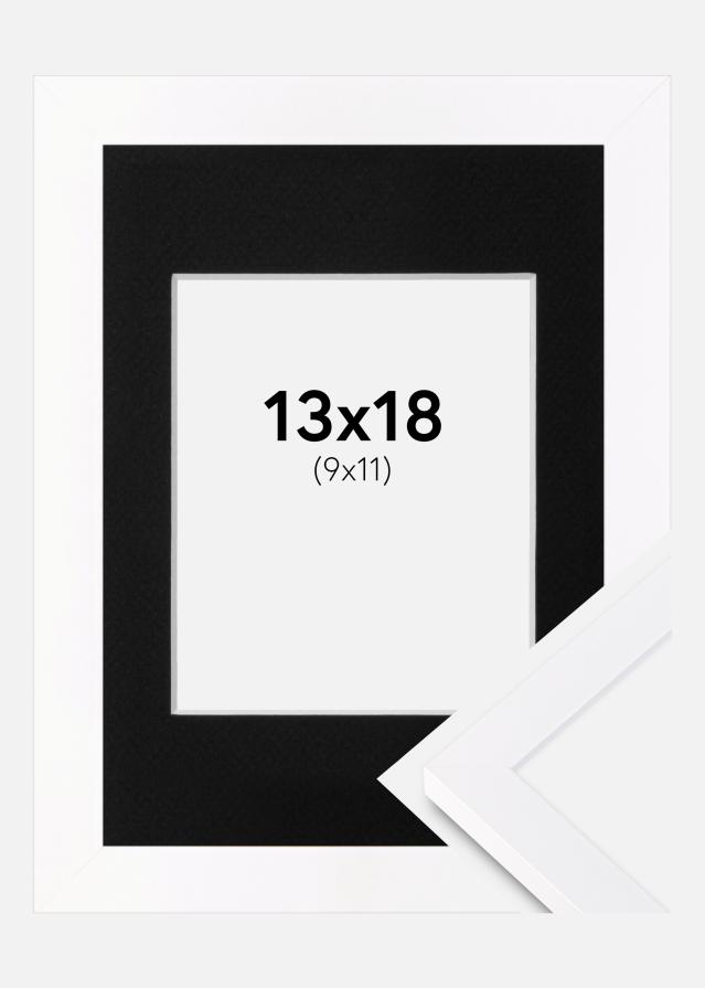 Ramme Selection Hvid 13x18 cm - Passepartout Sort 10x12 cm