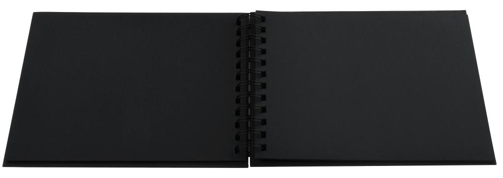Fun Spiralalbum Havsblå - 23x17 cm (40 Sorte sider / 20 blade)