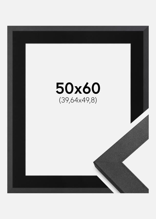 Ramme Graphite Wood 50x60 cm - Passepartout Sort 16x20 inches