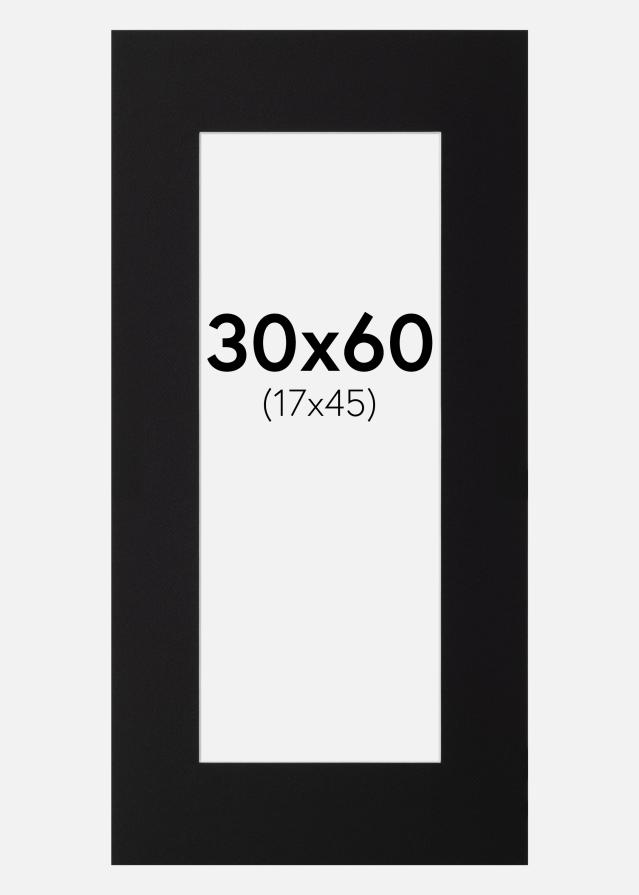 Passepartout Canson Sort (Hvid kerne) 30x60 cm (17x45)