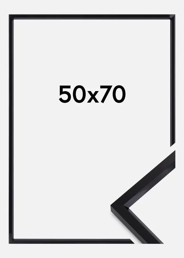 Ramme Steel Style Sort 50x70 cm