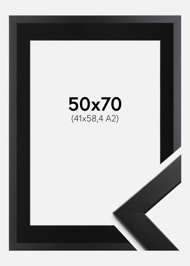 Ramme Trendline Sort 50x70 cm - Passepartout Sort 42x59,4 cm (A2)