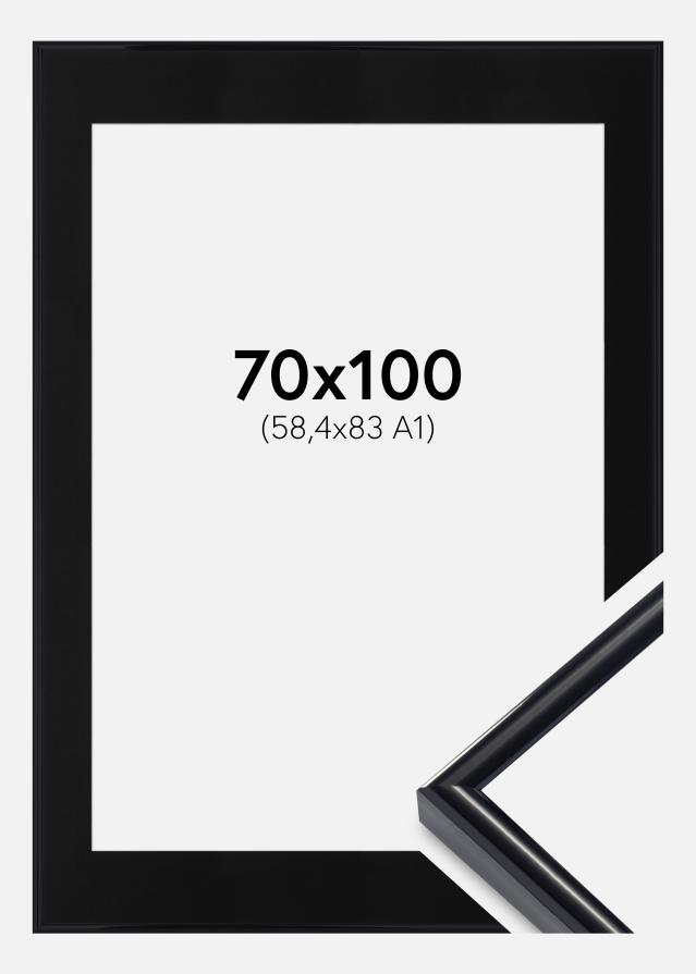 Ramme Victoria Sort 70x100 cm - Passepartout Sort 59,4x84 cm (A1)