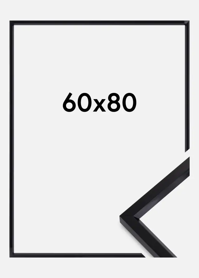 Ramme Steel Style Sort 60x80 cm