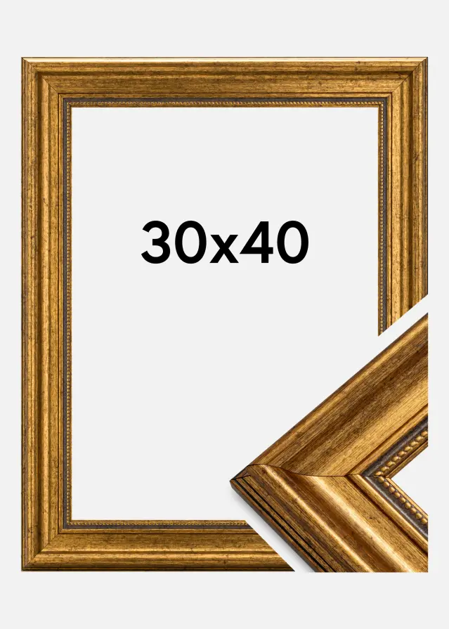 Ramme Rokoko Akrylglas Guld 30x40 cm