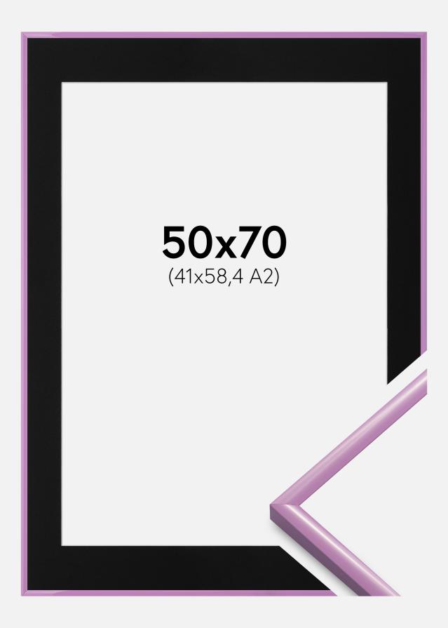 Ramme New Lifestyle Lys Lilla 50x70 cm - Passepartout Sort 42x59,4 cm (A2)