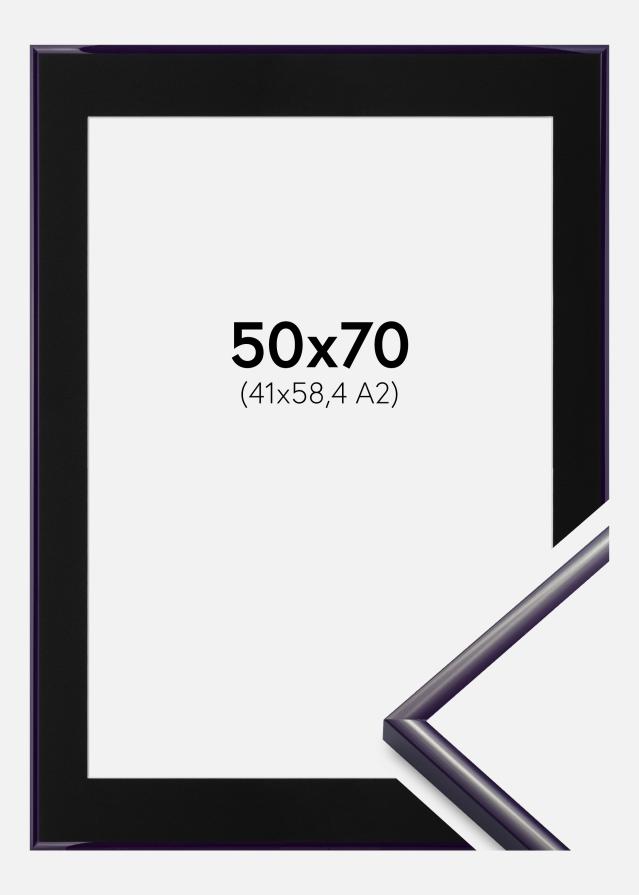 Ramme New Lifestyle Mørkelilla 50x70 cm - Passepartout Sort 42x59,4 cm (A2)