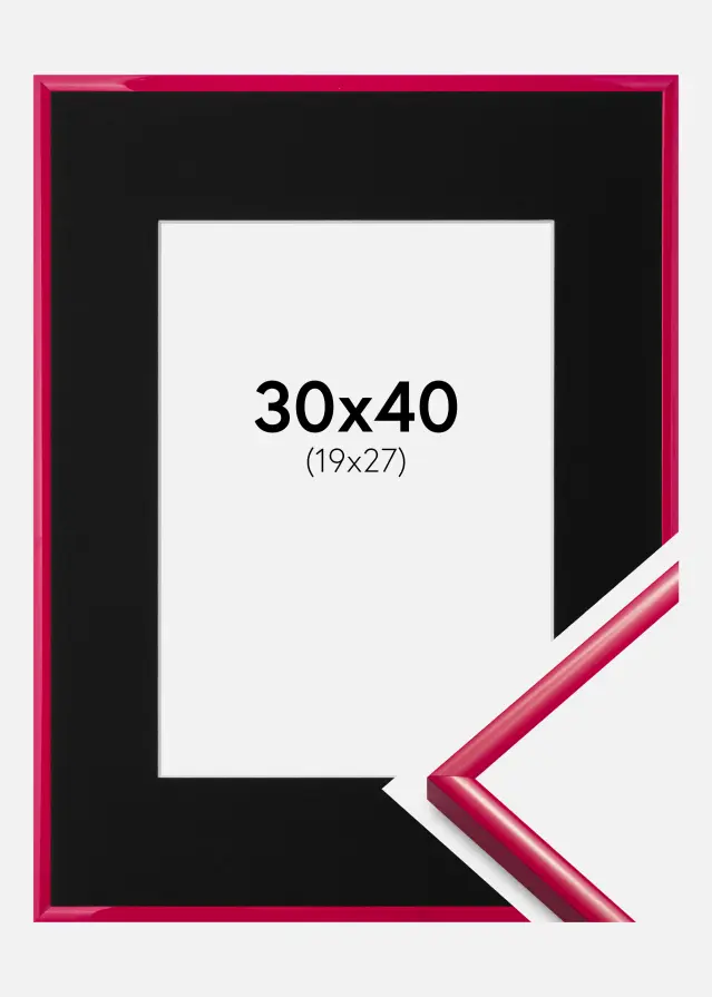 Ramme New Lifestyle Rose 30x40 cm - Passepartout Sort 20x28 cm