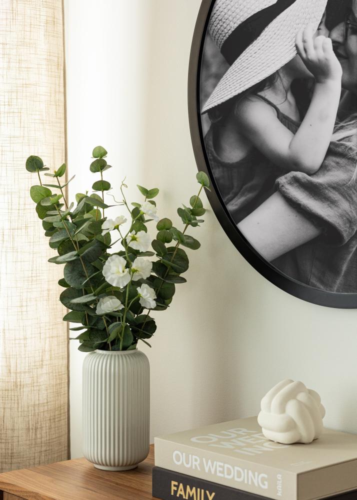 Rund Ramme Akrylglas Sort 40 cm Ø