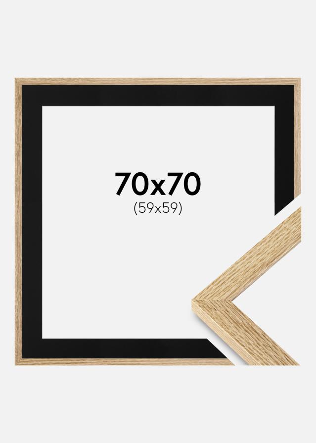 Ramme Selection Eg 70x70 cm - Passepartout Sort 60x60 cm