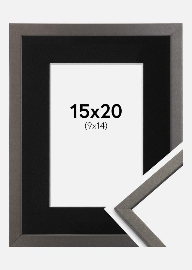 Ramme Edsbyn Grafit 15x20 cm - Passepartout Sort 10x15 cm