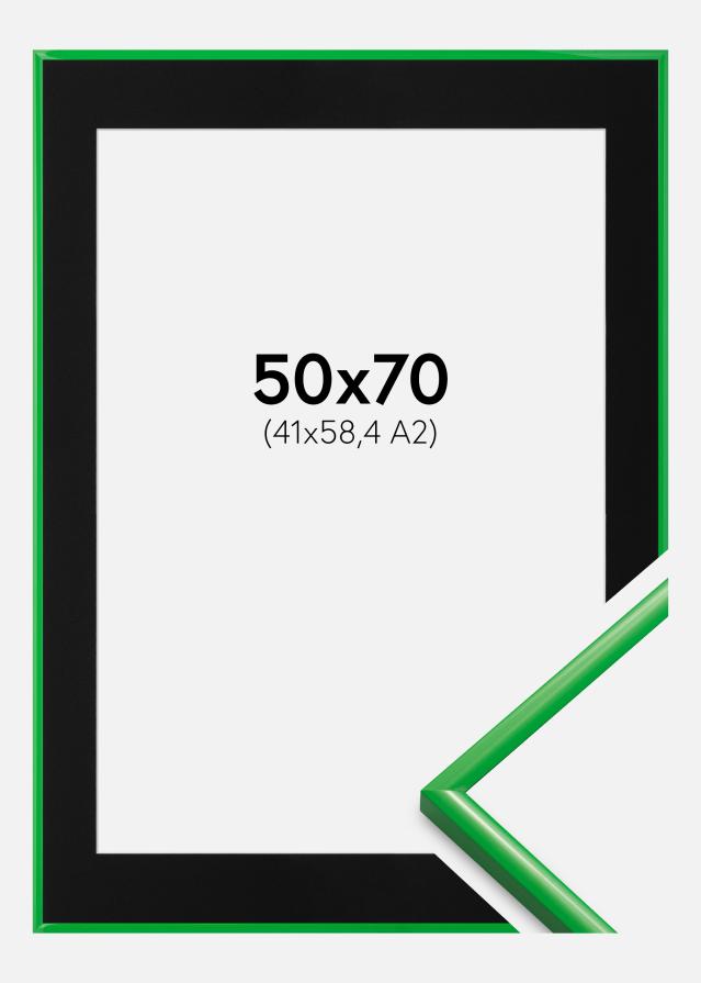 Ramme New Lifestyle Grass Green 50x70 cm - Passepartout Sort 42x59,4 cm (A2)