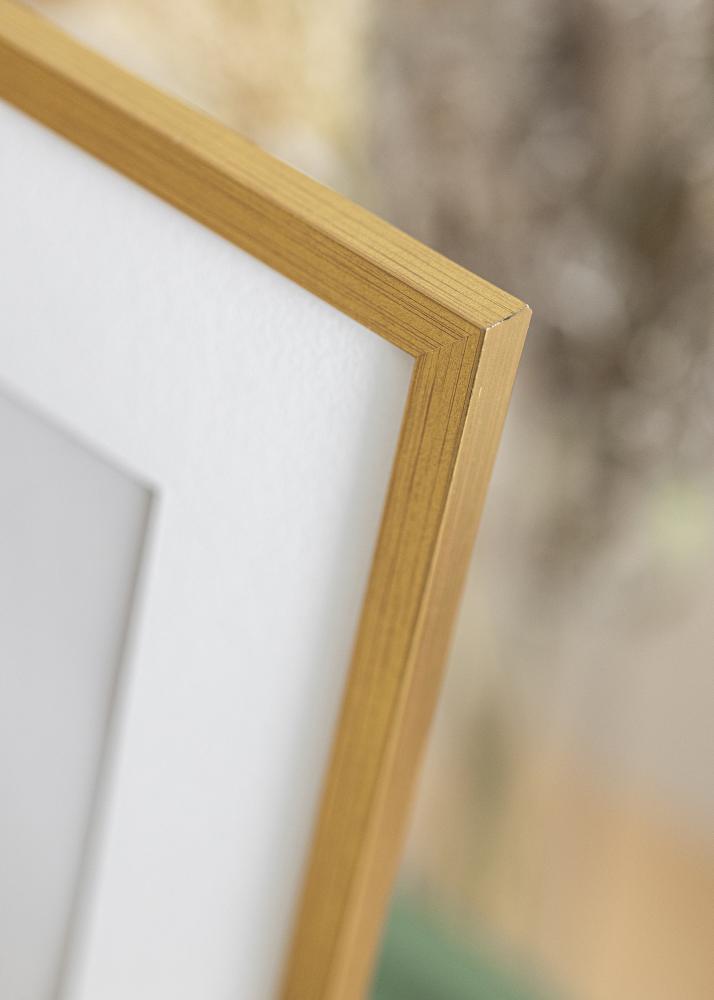 Ramme Edsbyn Guld 20x30 cm - Passepartout Hvid 10x20 cm