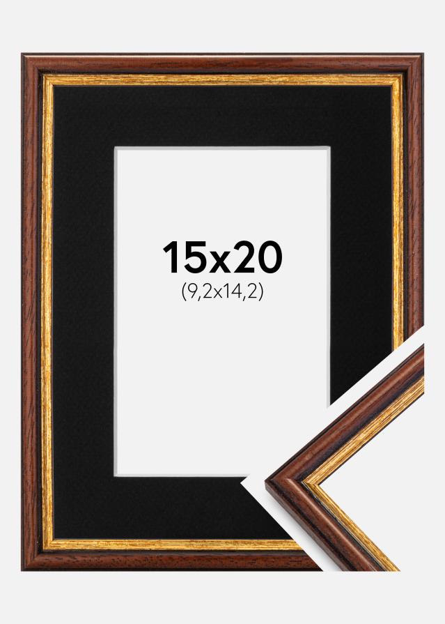 Ramme Horndal Brun 15x20 cm - Passepartout Sort 4x6 inches