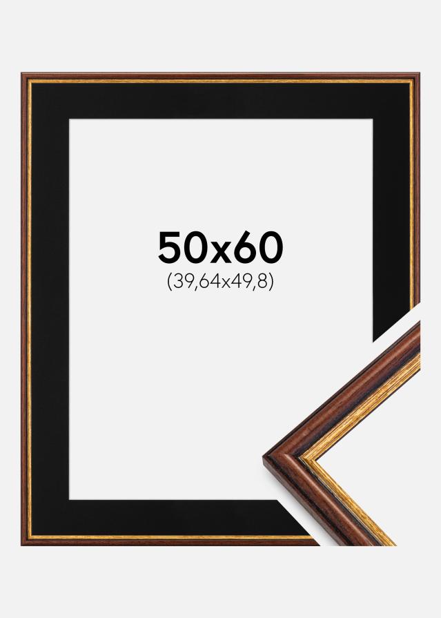 Ramme Horndal Brun 50x60 cm - Passepartout Sort 16x20 inches