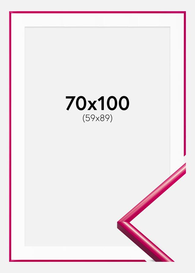 Ramme New Lifestyle Mørk Rosa 70x100 cm - Passepartout Hvid 60x90 cm