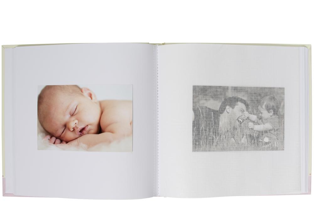 Babyalbum Alison Blå 24x24 cm (40 Hvide sider / 20 ark)