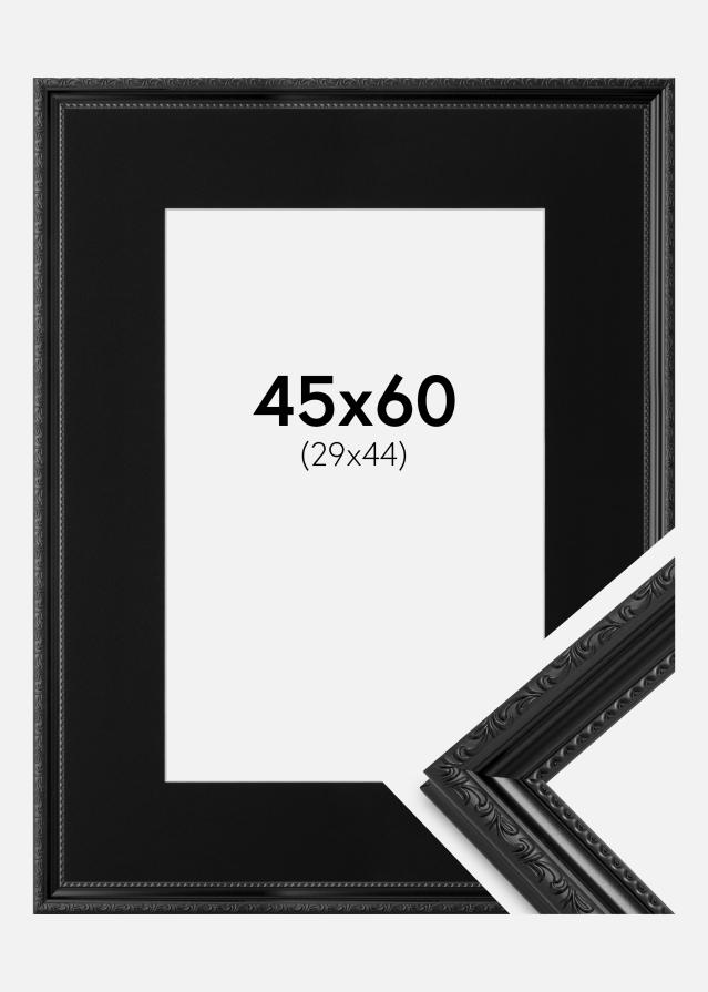 Ramme Abisko Sort 45x60 cm - Passepartout Sort 30x45 cm
