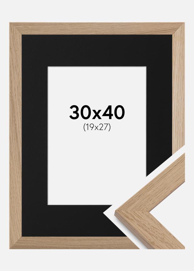 Ramme Trendline Eg 30x40 cm - Passepartout Sort 20x28 cm