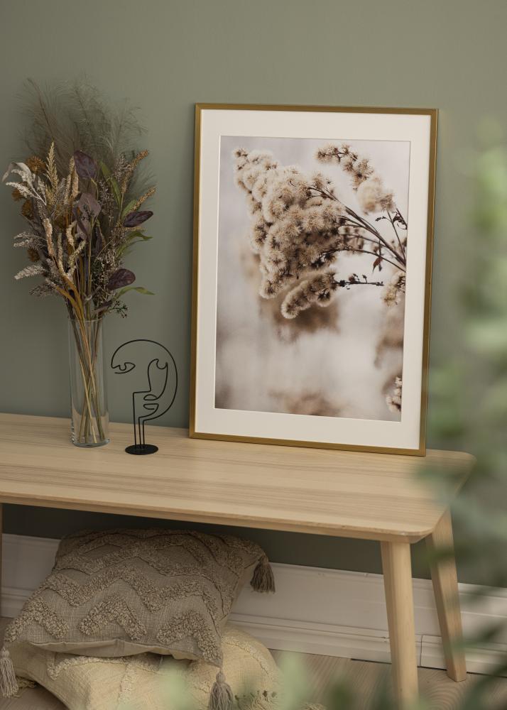 Ramme Edsbyn Guld 20x30 cm - Passepartout Hvid 10x20 cm