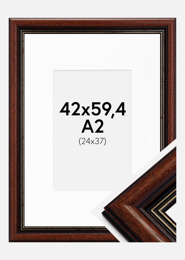 Ramme Old Retro 42x59,4 cm (A2) - Passepartout Hvid 25x38 cm