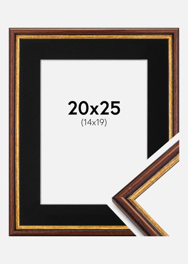 Ramme Horndal Brun 20x25 cm - Passepartout Sort 15x20 cm