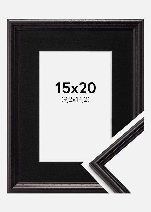 Ramme Horndal Sort 15x20 cm - Passepartout Sort 4x6 inches