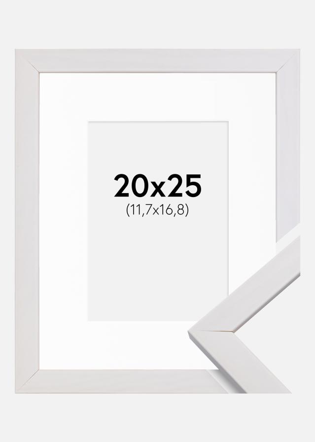 Ramme Stilren Hvid 20x25 cm - Passepartout Hvid 5x7 inches