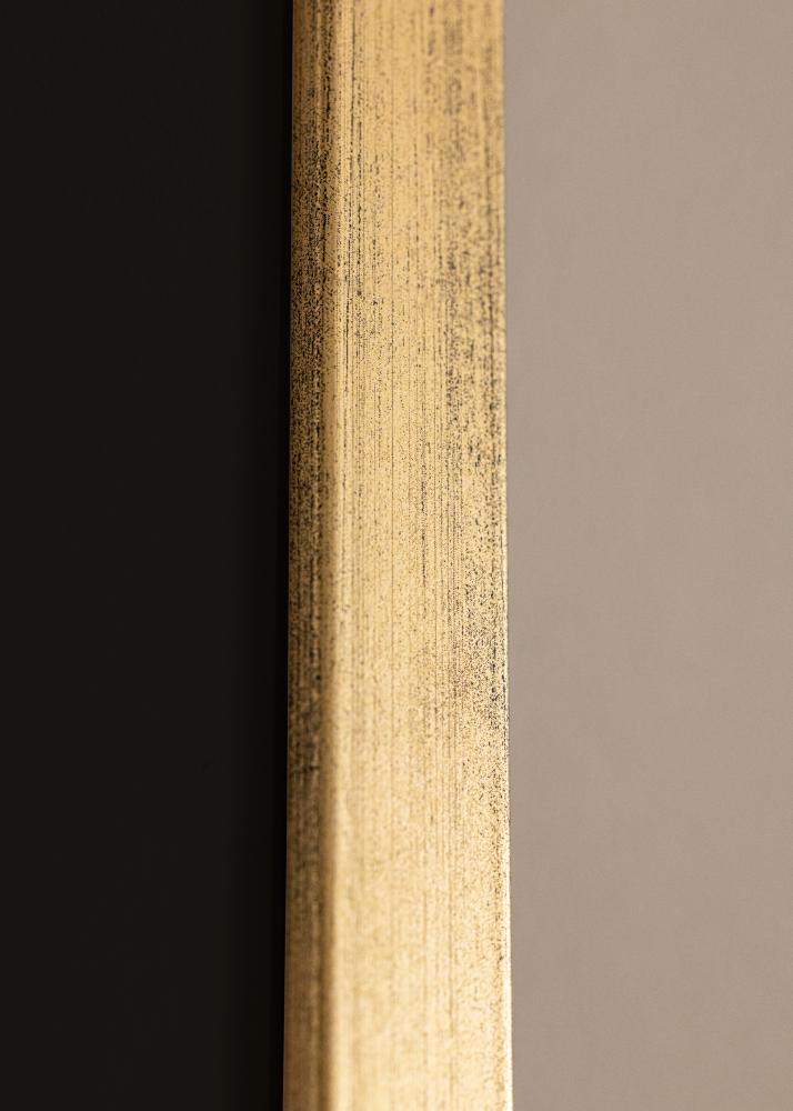 Ramme Stilren Guld 70x100 cm - Passepartout Sort 59,4x84 cm (A1)