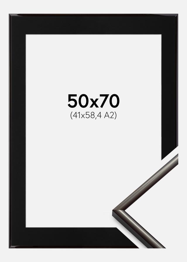 Ramme New Lifestyle Espresso Brown 50x70 cm - Passepartout Sort 42x59,4 cm (A2)