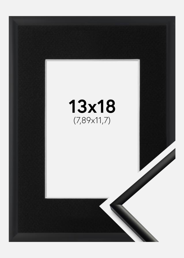 Ramme New Lifestyle Mat Sort 13x18 cm - Passepartout Sort 3,5x5 inches