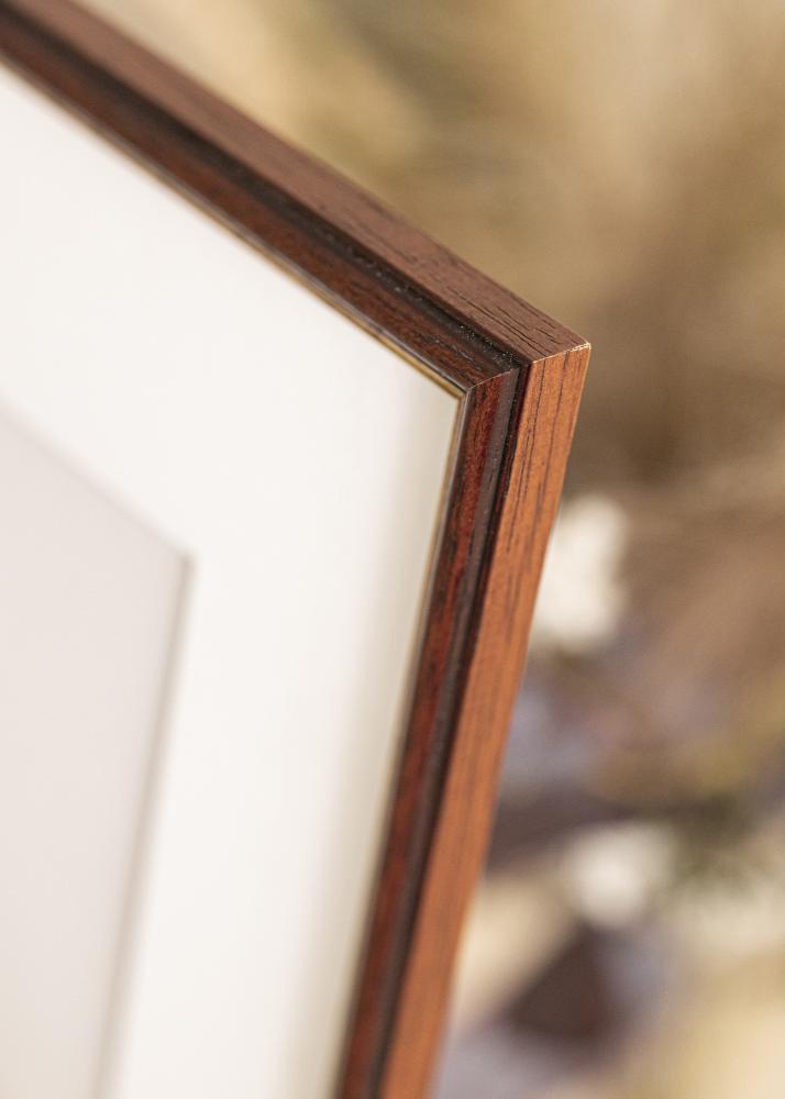 Ramme Horndal Brun 30x80 cm - Passepartout Hvid 20x70 cm