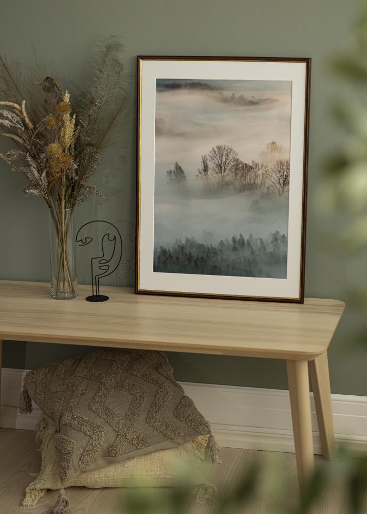 Ramme Horndal Brun 30x80 cm - Passepartout Hvid 20x70 cm