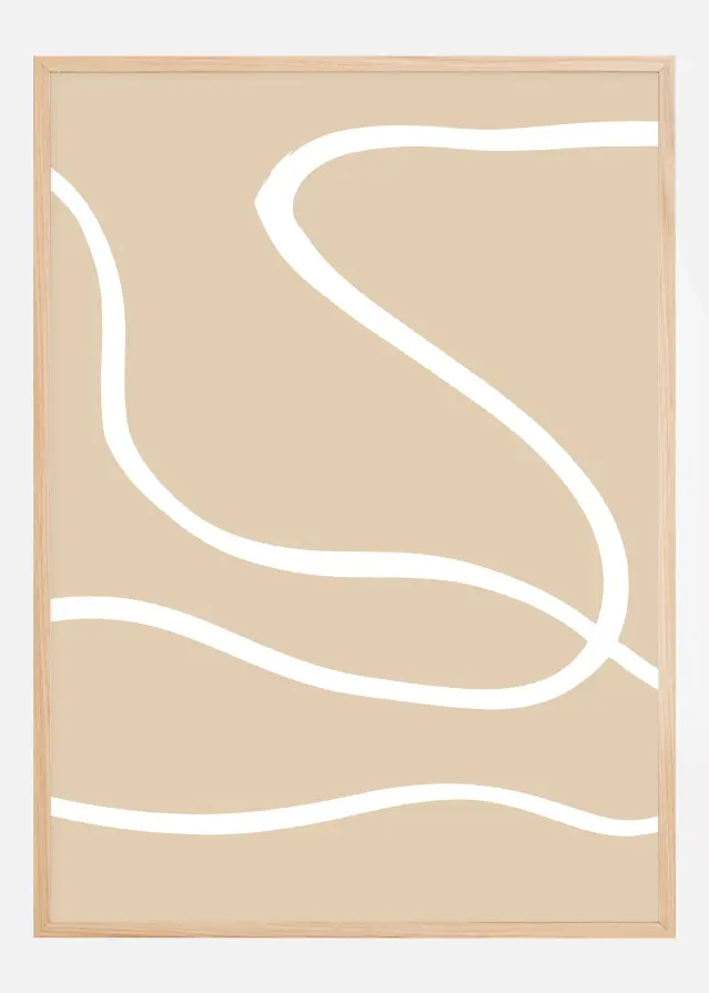 Beige Lines I Plakat