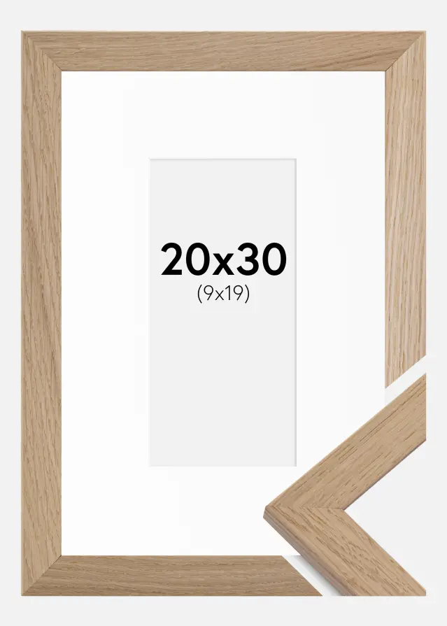Ramme Trendline Eg 20x30 cm - Passepartout Hvid 10x20 cm
