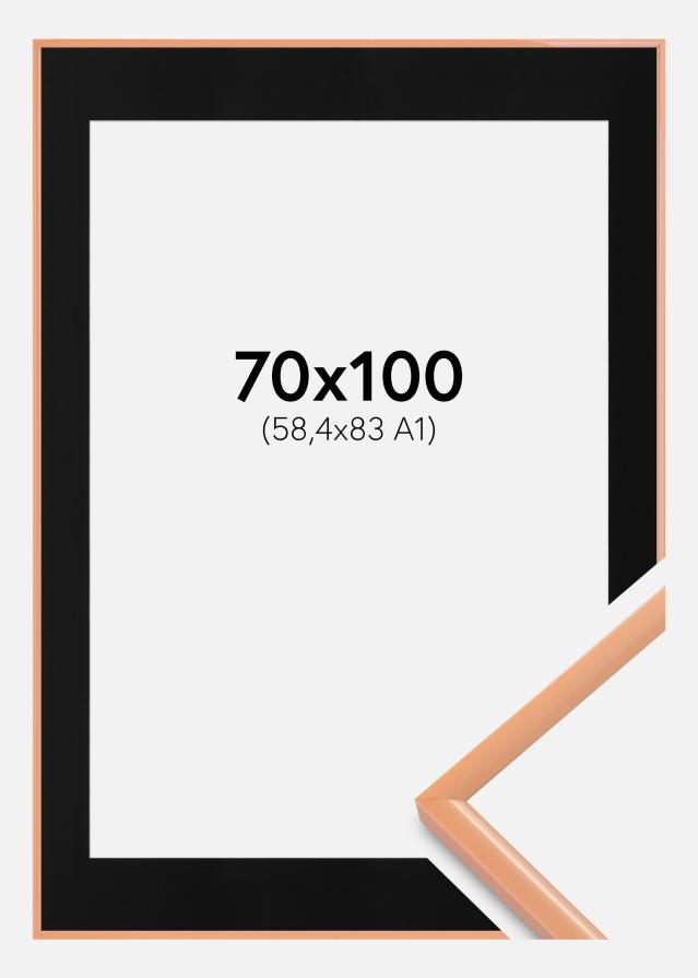 Ramme New Lifestyle Apricot 70x100 cm - Passepartout Sort 59,4x84 cm (A1)