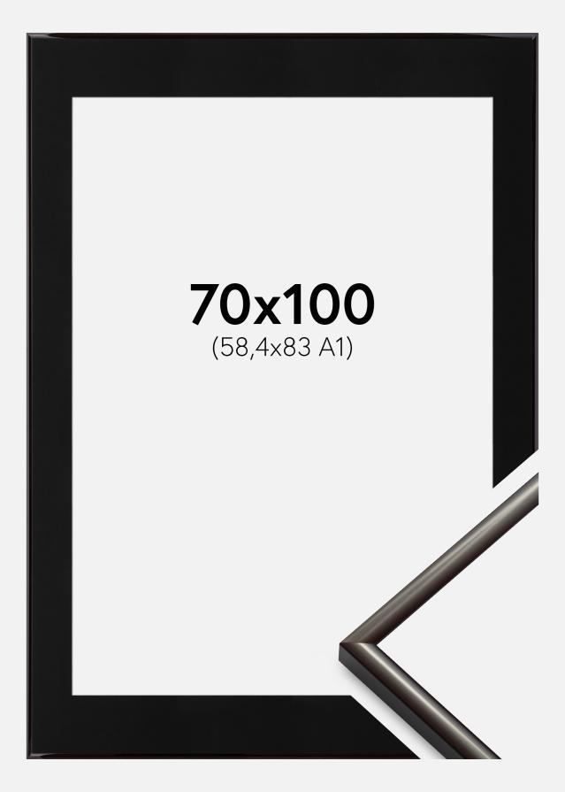 Ramme New Lifestyle Espresso Brown 70x100 cm - Passepartout Sort 59,4x84 cm (A1)