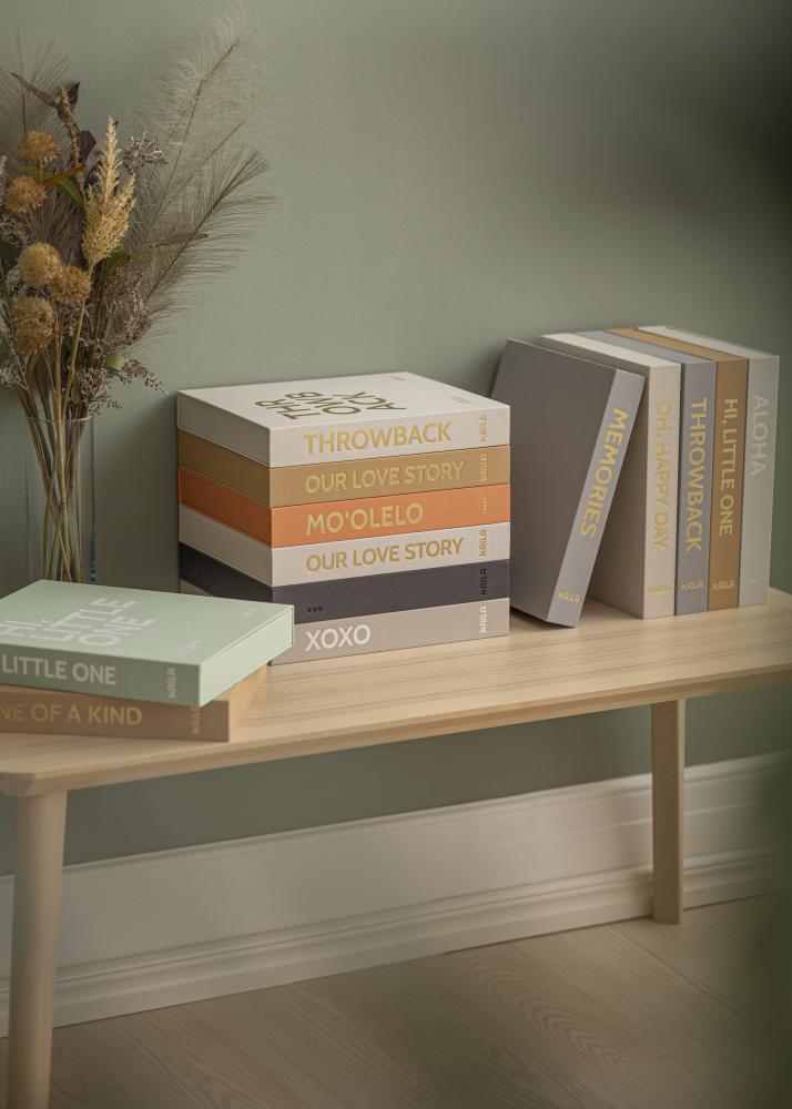 KAILA THROWBACK Warm Grey XL - Coffee Table Photo Album - 60 Billeder i 11x15 cm